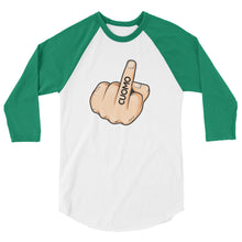 Load image into Gallery viewer, F**K Cuomo Middle Finger 3/4 sleeve raglan shirt
