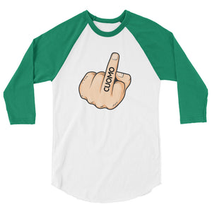 F**K Cuomo Middle Finger 3/4 sleeve raglan shirt