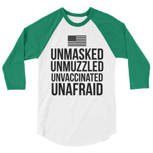Cargar imagen en el visor de la galería, UnAfraid! 3/4 sleeve raglan shirt
