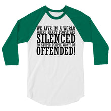 Cargar imagen en el visor de la galería, Offended ! 3/4 sleeve raglan shirt
