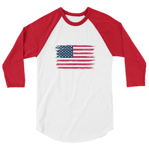 Proud Patriot 3/4 sleeve raglan shirt