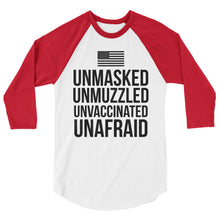 Load image into Gallery viewer, UnAfraid! 3/4 sleeve raglan shirt
