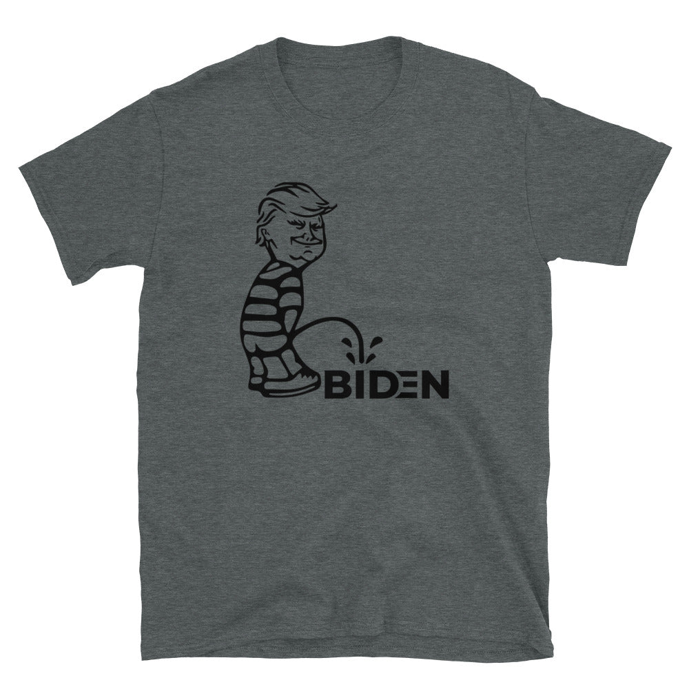 Pee on Biden Short-Sleeve Unisex T-Shirt