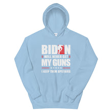 Load image into Gallery viewer, BIDEN STAIRS AND GUNS Unisex Hoodie
