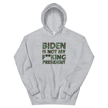 Load image into Gallery viewer, Biden Is Not My F**KING President Camouflage Unisex Hoodie
