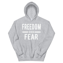 Load image into Gallery viewer, Freedom Over Fear Unisex Hoodie
