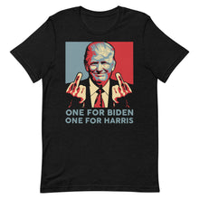 Cargar imagen en el visor de la galería, Trump middle finger Short-Sleeve Unisex T-Shirt
