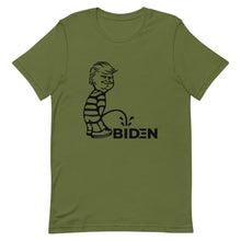 Load image into Gallery viewer, Trump piss on Biden Short-Sleeve Unisex T-Shirt
