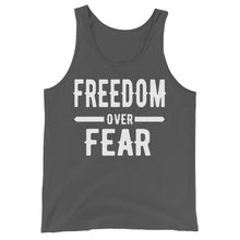 Load image into Gallery viewer, Freedom over Fear Unisex Tank Top
