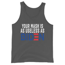 Cargar imagen en el visor de la galería, MASK useless as BIDEN Unisex Tank Top
