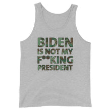 Load image into Gallery viewer, Biden is not my F**king President Camo Unisex Tank Top
