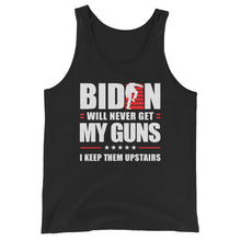 Load image into Gallery viewer, BIDEN STAIRS AND GUNS Unisex Tank Top
