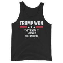 Load image into Gallery viewer, TRUMP WON Unisex Tank Top
