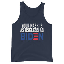 Load image into Gallery viewer, MASK useless as BIDEN Unisex Tank Top
