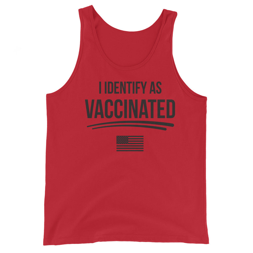 I identify as Vaccinated Unisex Tank Top