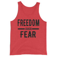 Cargar imagen en el visor de la galería, Freedom over Fear Unisex Tank Top
