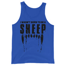 Load image into Gallery viewer, Wasn’t born to be a sheep Unisex Tank Top
