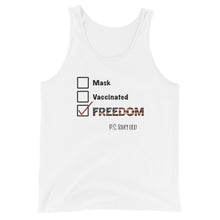 Load image into Gallery viewer, Fauci Lied Unisex Tank Top
