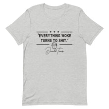 Load image into Gallery viewer, Everything Woke turns  to Sh*t Short-Sleeve Unisex T-Shirt
