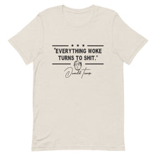 Load image into Gallery viewer, Everything Woke turns  to Sh*t Short-Sleeve Unisex T-Shirt
