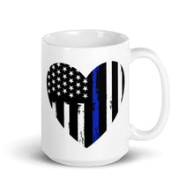Load image into Gallery viewer, Blue Line Heart Mug

