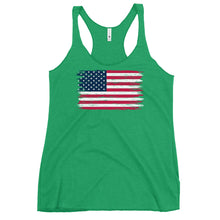 Load image into Gallery viewer, Weathered Flag Women&#39;s Racerback Tank
