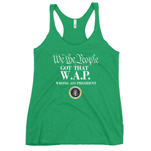 WAP Special Edition white lettering Women's Racerback Tank