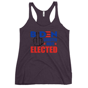 Biden Selected Not Elected Women's Racerback Tank
