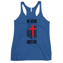 Load image into Gallery viewer, One nation under god Women&#39;s Racerback Tank
