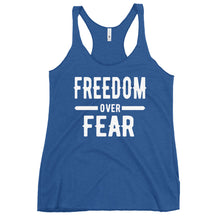 Cargar imagen en el visor de la galería, Freedom over Fear Women&#39;s Racerback Tank
