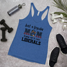 Load image into Gallery viewer, MOM not raising LIBERALS Women&#39;s Racerback Tank
