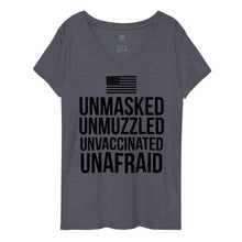 Cargar imagen en el visor de la galería, UnAfraid! Women’s recycled v-neck t-shirt
